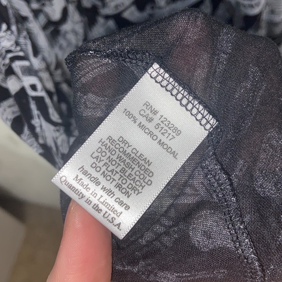 Lauren Moshi Lily Guns Patterned Swing Tank Size M SUPER RARE Black & White - Picture 7 of 7